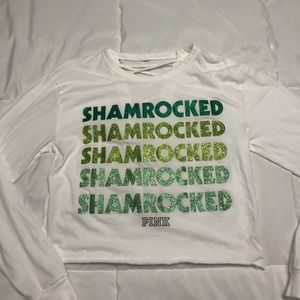 Pink Shamrock long sleeve T-shirt